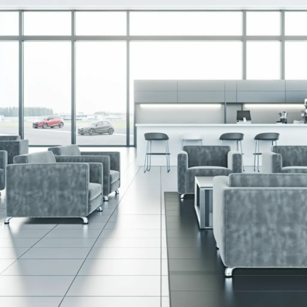 Czysta poczekalnia dla klientów