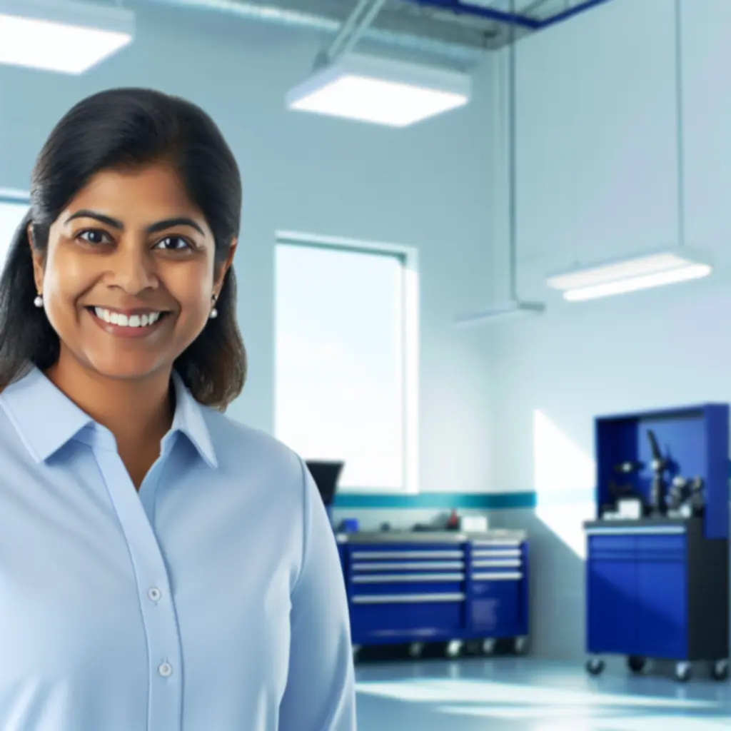 Klient rozmawiający z mechanikiem o naprawie