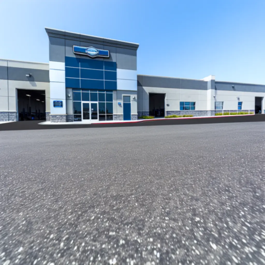 Zewnętrzny widok nowoczesnego warsztatu MaszynyPLSix