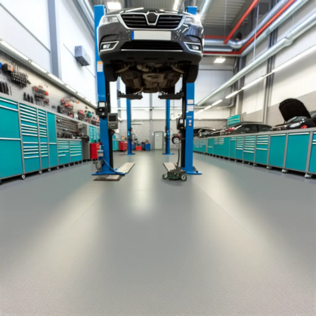 Clean and modern garage interior