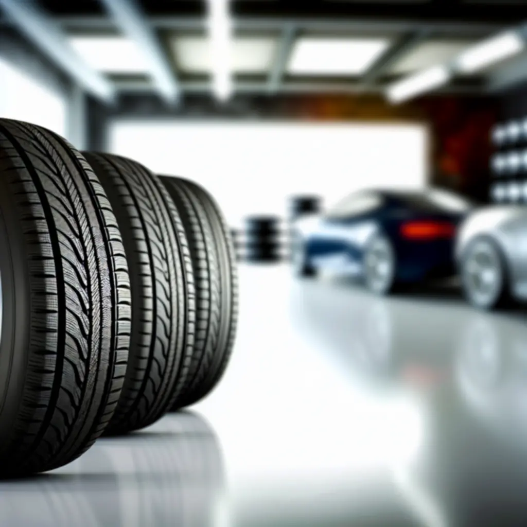 Zbliżenie na bieżnik opon premium